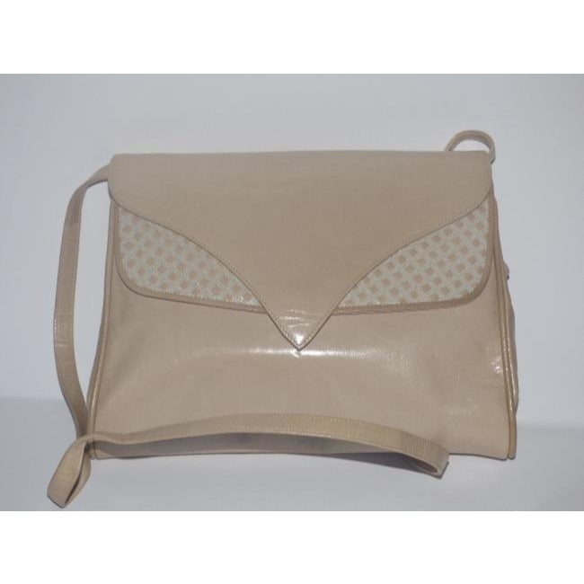 Bally Vintage Pursesdesigner Purses Taupe Patent Leather Shoulder Bag