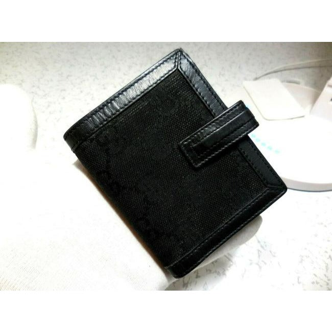 Gucci Black G Logo Leather Tom Ford Era Bi Fold Style Wallet