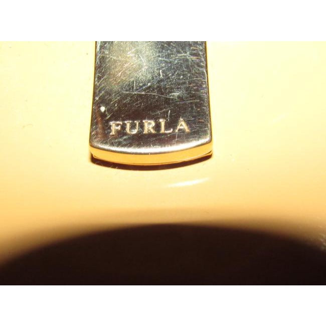 Furla Vintage Pursesdesigner Purses Camel Colored Glossy Leather Shoulder Bag