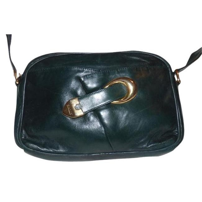 Bally Vintage Pursesdesigner Purses Forest Green Leather Cross Body Bag