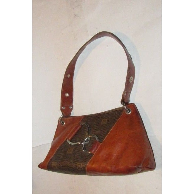 Pursesdesigner Purses Chestnut Brown Leather And Logo Print Coated Canvas In Shades Of Brown Hobo Ba