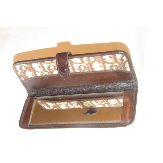 Dior Brown Trotter Print Mirrored Accessory for Comb Cash etc.