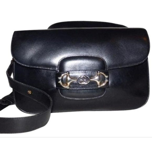 Vintage Gucci 1955 Horsebit black leather purse!