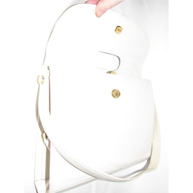 SALE! Bally Vintage Taupe & Ivory Leather Shoulder Bag