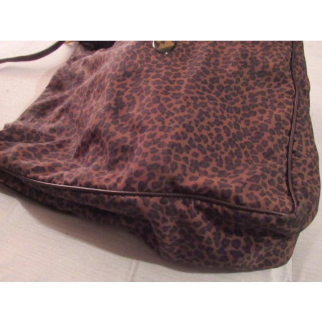 Bottega Veneta Leopard Print Silk & Leather Satchel