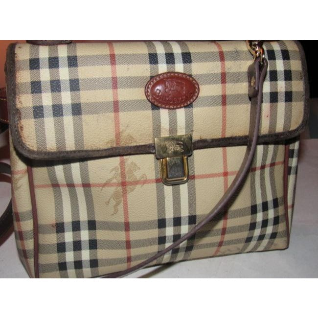 Burberry Two Way Top Handle Satchelcross Body Or Shoulder Purse British Tan Leatherhaymarket Nova Ch