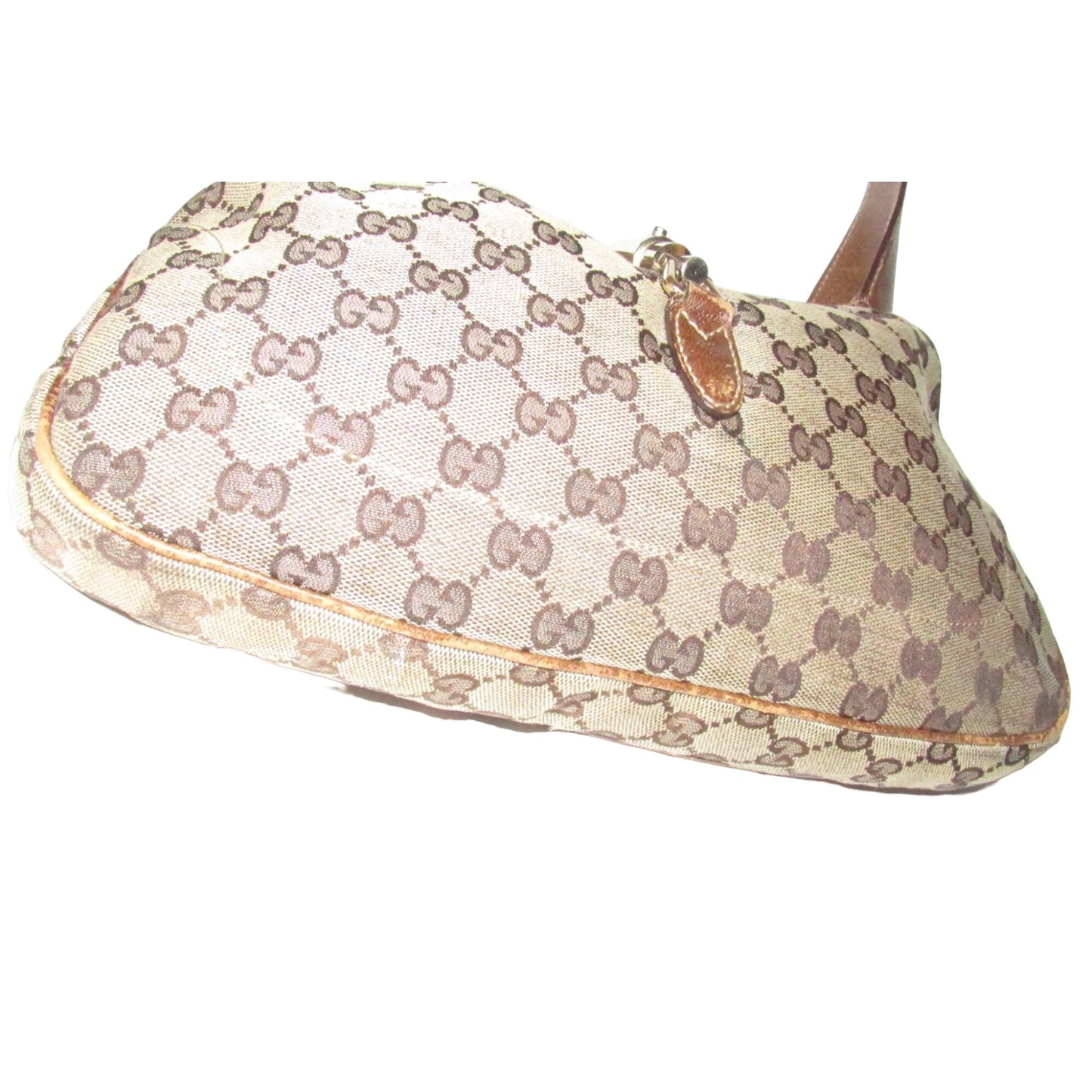 Gucci brown Guccissima print XL Jackie hobo with a gold piston clasp!
