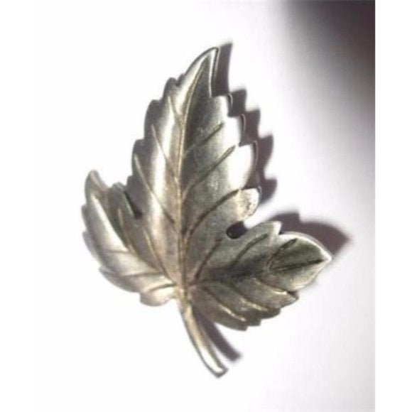 Tiffany & Co Vintage Sterling Stylized Leaf Brooch