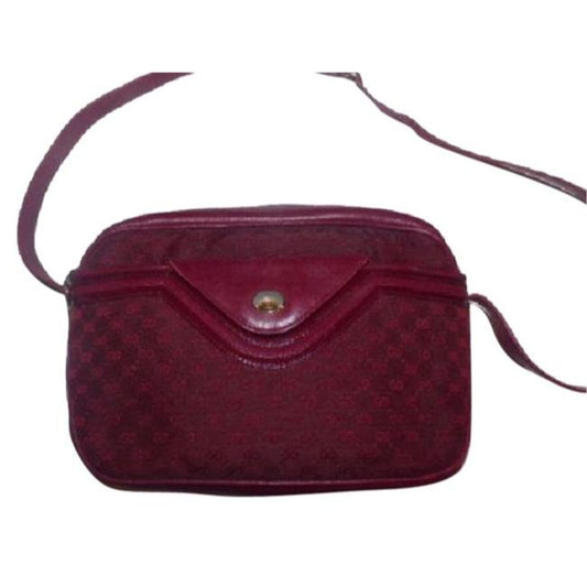 Gucci Vintage Shades Of Burgundy With Small G Logo Print