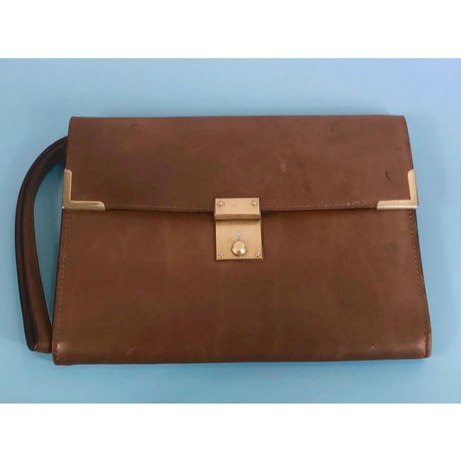 Gucci Vintage Pursesdesigner Purses Brown Leather Clutch