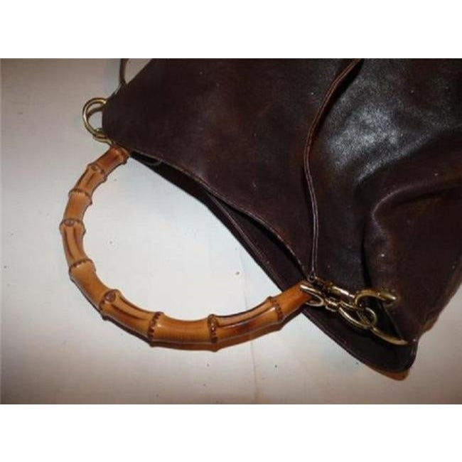 Gucci Vintage Brown Leather Hobo Bag