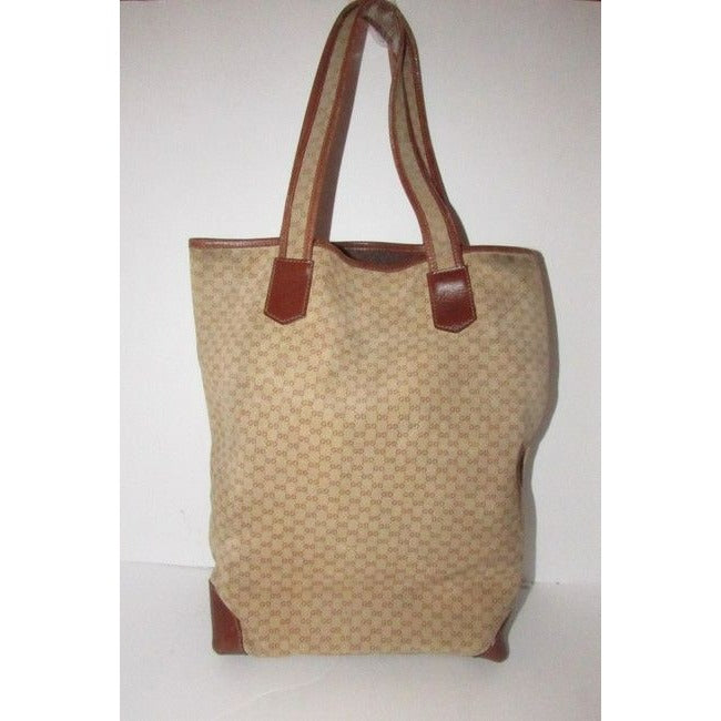 Gucci Micro Guccissima Print Suede Leather Shades Of Brown Tote