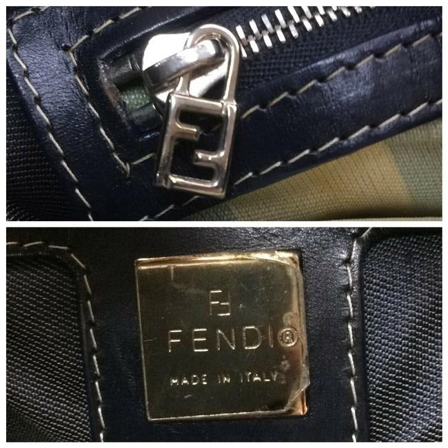 Fendi Limited Edition Baguette Shoulder Heavy Dark Rinse Denim Fabric And Chrome And Enamel Hardware