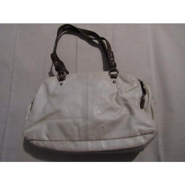 Coach Vintage Pursesdesigner Purses Ivory Buttery Soft Leather And Brown Snakeskin Embossed Leather