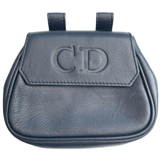 Dior Belt W Envelope Top Two Way Belt Bagcross Satchel Logo Navy Leathercd Accent Cross Body Bag