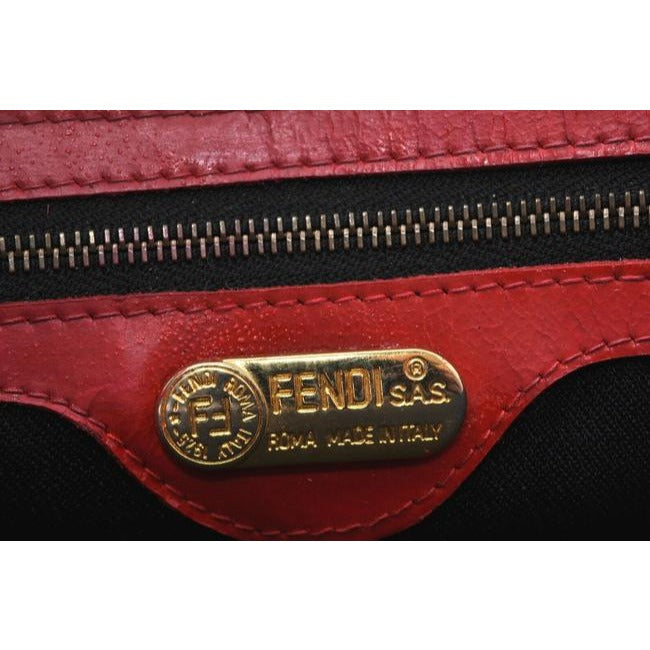 Fendi Red Leather Early Kelly Style 3 Way- Satchel Messenger Backpack