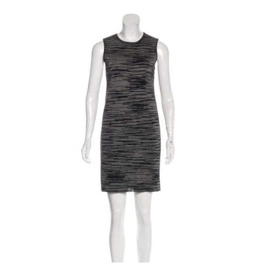 M Missoni Black And White Print Sweater Mid Length Short Casual Dress