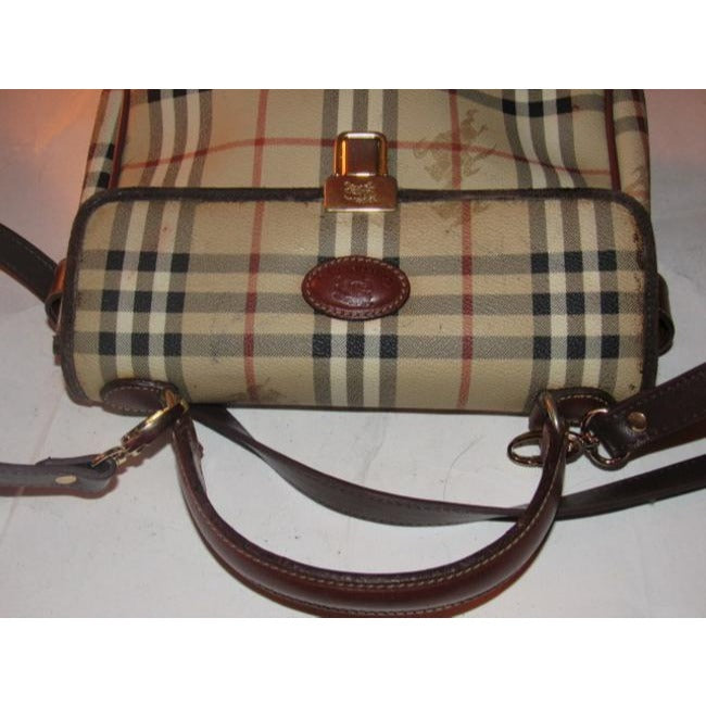 Burberry Two Way Top Handle Satchelcross Body Or Shoulder Purse British Tan Leatherhaymarket Nova Ch