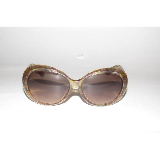 Emilio Pucci Marbleized Heavy Plastic In Browns And Greens Sunglassesdesigner Sunglasses