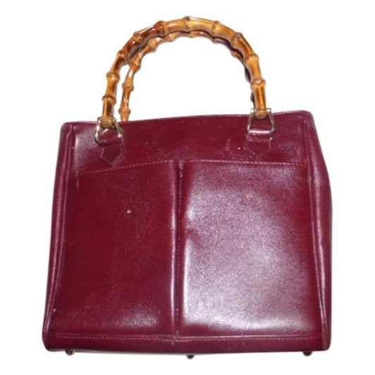 Gucci Sale Pursesdesigner Purses Burgundy Leather With Bamboo Handles Satchel