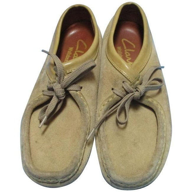 Clarks Tan Wallabees Lace Up Moccasin Booties Size 7.5