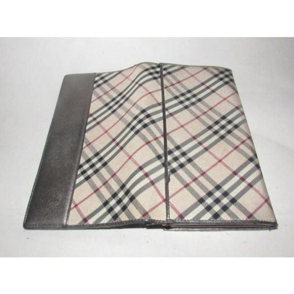 Burberry Nova Check & Pewter Leather XL Wallet