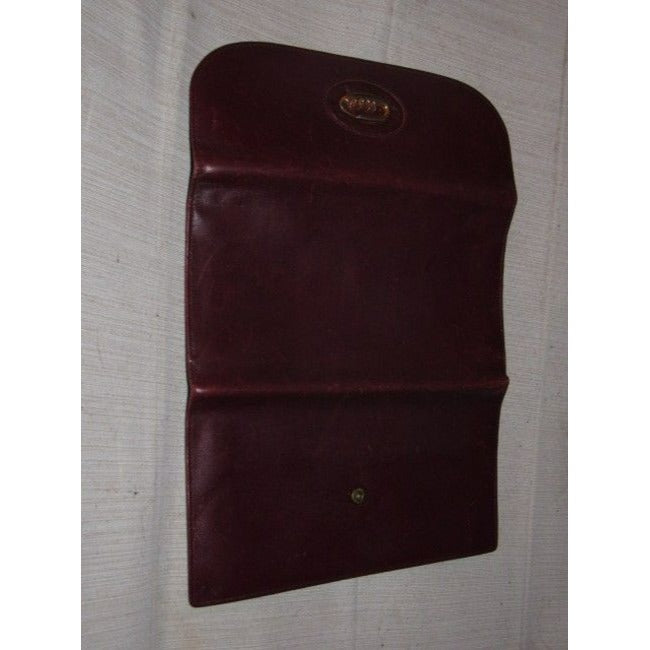 Gucci Super Soft Burgundy Leather With Gold Hardware Vintage Wallet