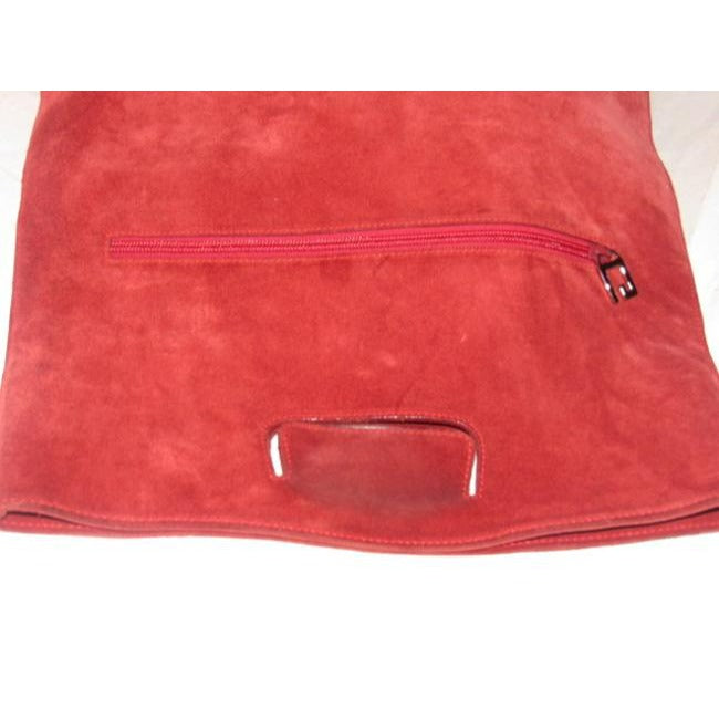 Gucci Soho Vintage Purses Red Suede Clutch Tote