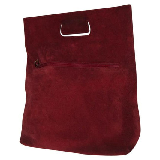 Gucci Soho Vintage Purses Red Suede Clutch Tote