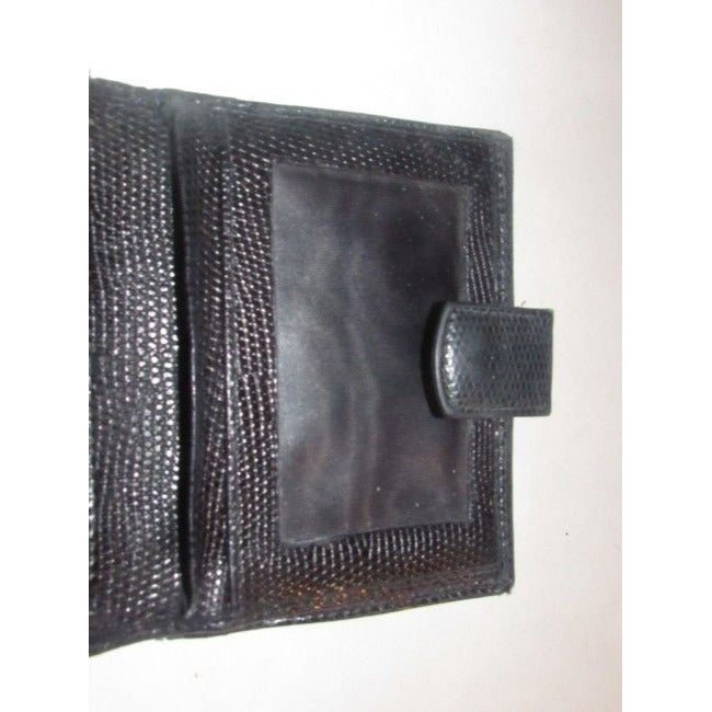 Salvatore Ferragamo Blue Textured Leather Vintage Wallet