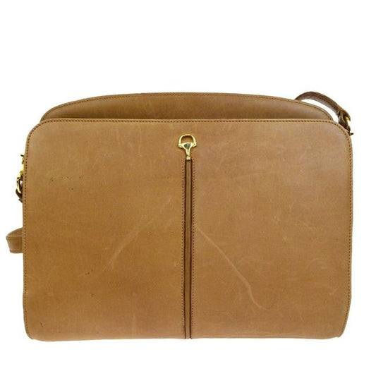 Gucci Horsebit W Compartments Beige Leather Shoulder Bag