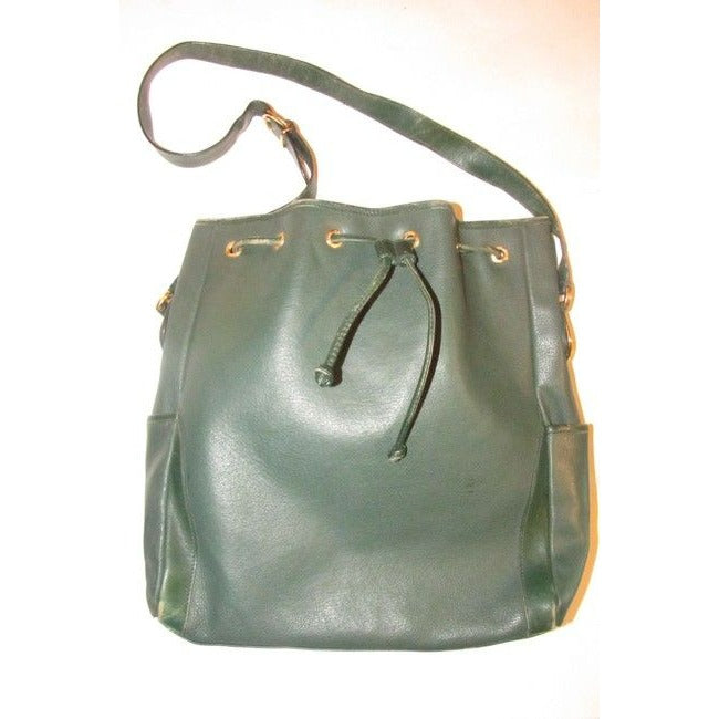 Gucci Vintage Guccidesigner Purses Green Leather Satchel