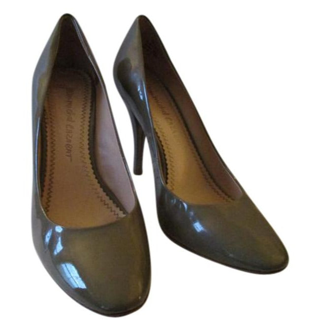 Jean Michel Cazabat Dark Taupe Patent Leather Pumps Size Us