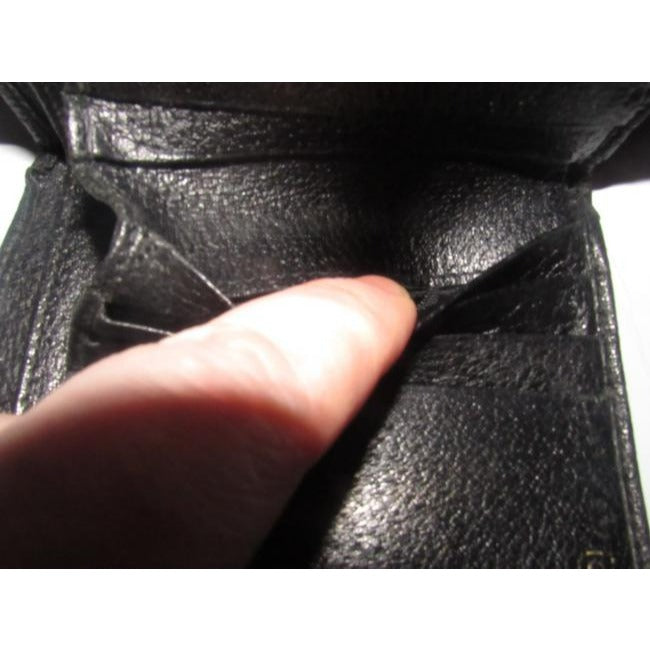 Gucci Black Textured Leather Vintage Wallet