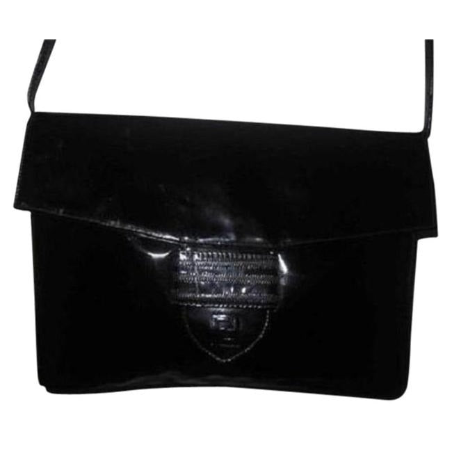 Fendi Vintage Ferragamo Pursesdesigner Purses Black Patent Leather Shoulder Bag