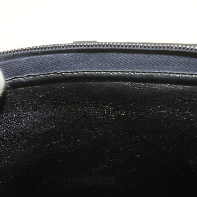 Dior Black Navy Trotter Print Top Handle Tote