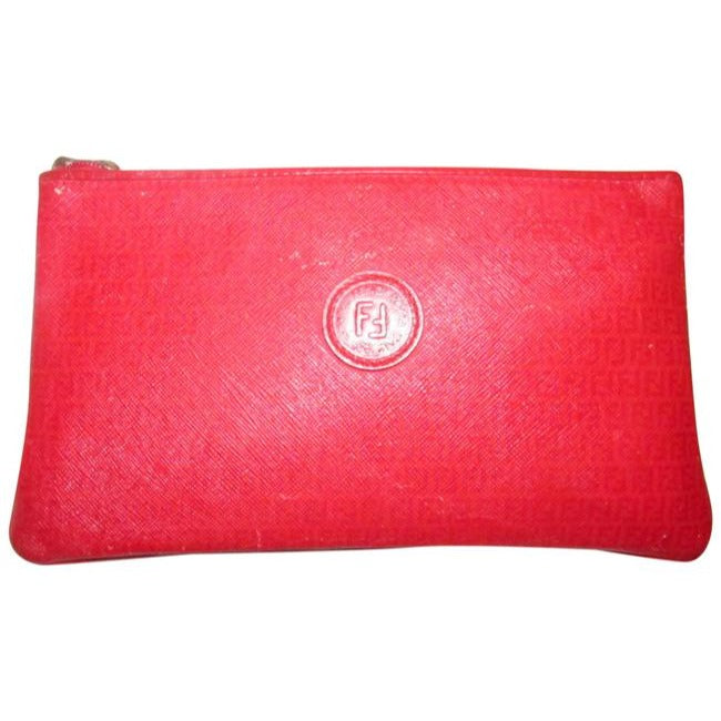 Fendi Early Sas Zucchinosmall Style Purses True Red Zucchino Or Small F Logo Print Coated Canvas And