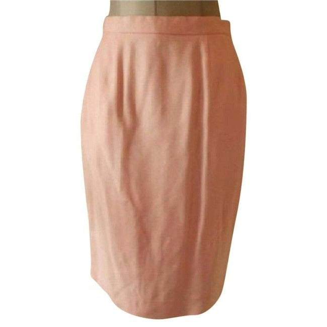 Dior Pink Silk And Linen Blend Vintage Skirt
