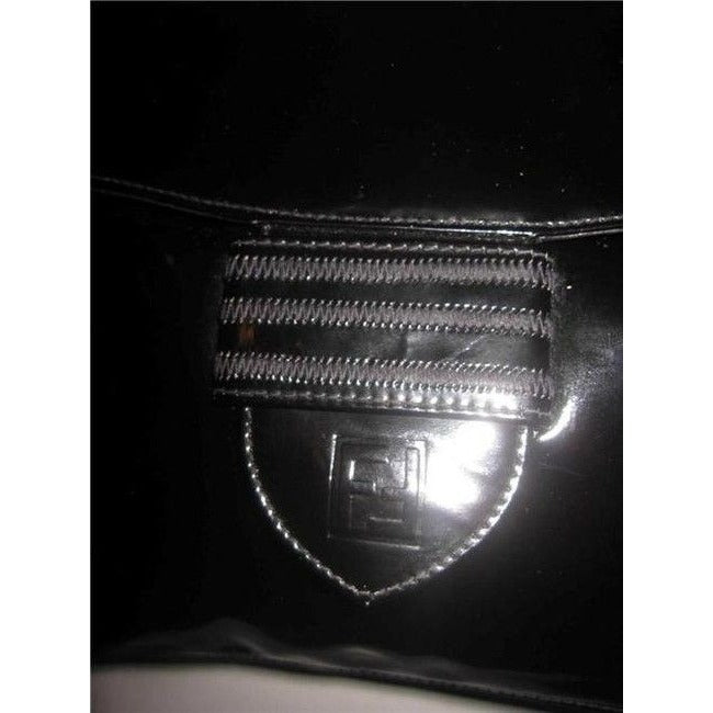 Fendi Vintage Ferragamo Pursesdesigner Purses Black Patent Leather Shoulder Bag