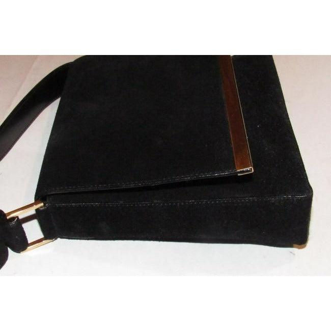 Gucci Vintage Black Suede Shoulder Bag