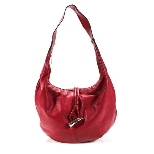 Burberry Pursesdesigner Purses Red Leather With Nova Check Lining Hobo Bag