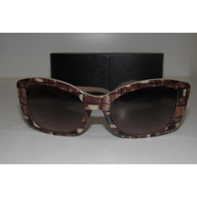 Prada Marbleized Heavy Plastic In Shades Of Brown Sunglassesdesigner Sunglasses