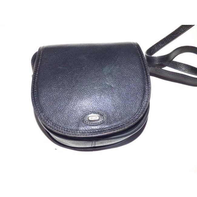 Bally Vintage Pursesdesigner Purses Black Leather Cross Body Bag