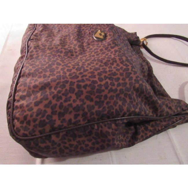 Bottega Veneta Leopard Print Silk & Leather Satchel