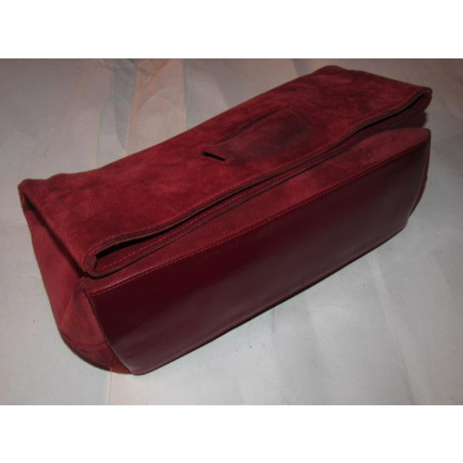 Gucci Soho Vintage Purses Red Suede Clutch Tote