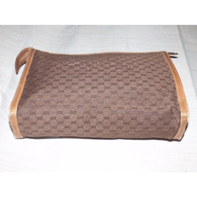 Gucci Vintage Pursesdesigner Purses Brown Leather And Gg Leather Clutch