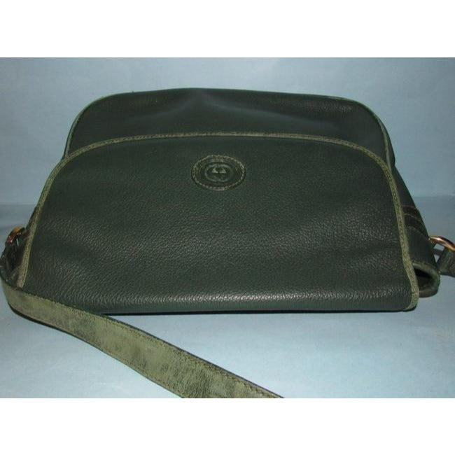 Gucci Vintage Purses Green Leather Bag