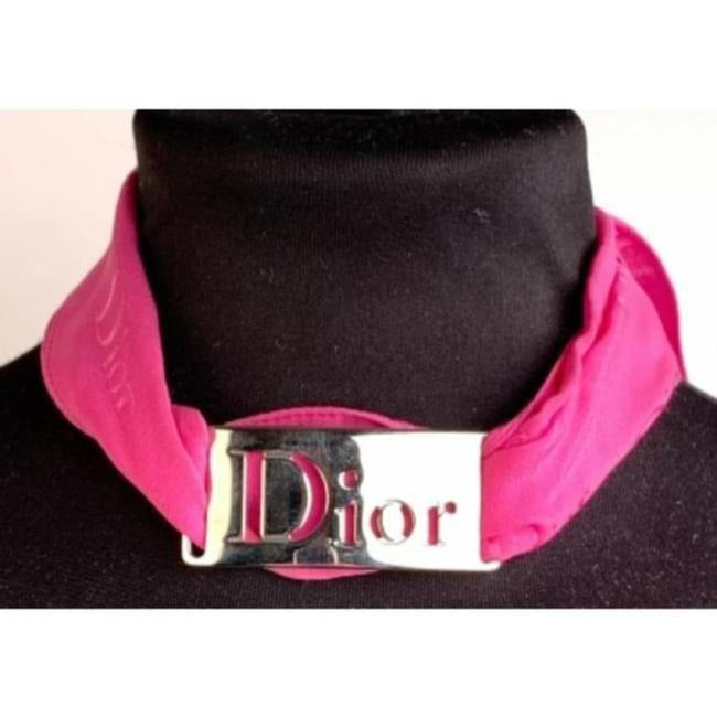 Dior Pink Removable Chrome Ring Scarf