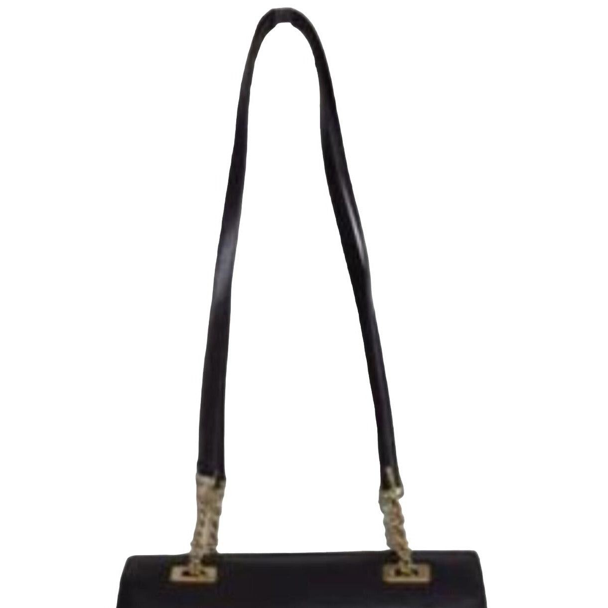 Gucci, unique, brown leather, large satchel style  shoulder bag with a snap hinged top, two longer gold chain & leather shoulder straps