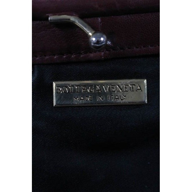 Bottega Veneta Vintage Pursesdesigner Purses Woven Ox Blood Burgundy Leather Satchel